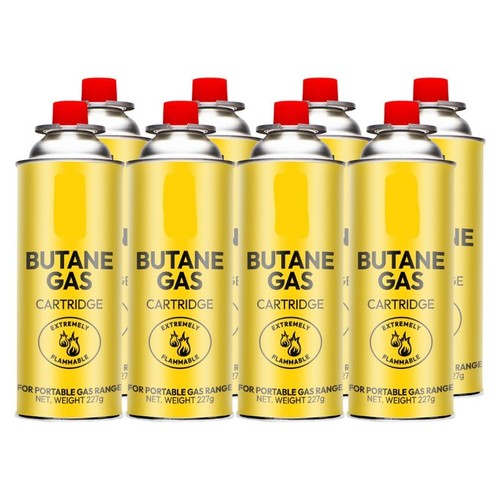 Butane gas canisters - 8x,